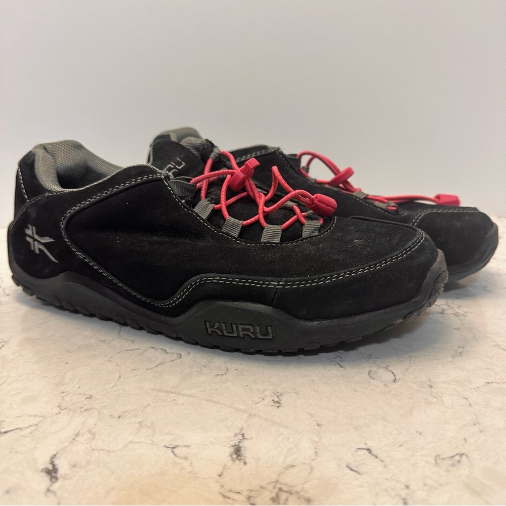 Kuru Shoes Womens Size 9 Chicane Black Leather Hiking Shoes Laces Replaced